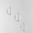 ET2 Lighting Rhythm 3 Light LED Pendant, Chrome/Clear Ribbed