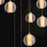 ET2 Lighting Rhythm 9 Light LED Pendant, Chrome/Clear Ribbed