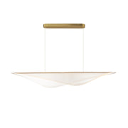 ET2 Lighting Rhythm 10 Light LED Pendant, Gold/Clear Ribbed - E24648-144GLD