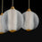 ET2 Lighting Rhythm 10 Light LED Pendant, Gold/Clear Ribbed