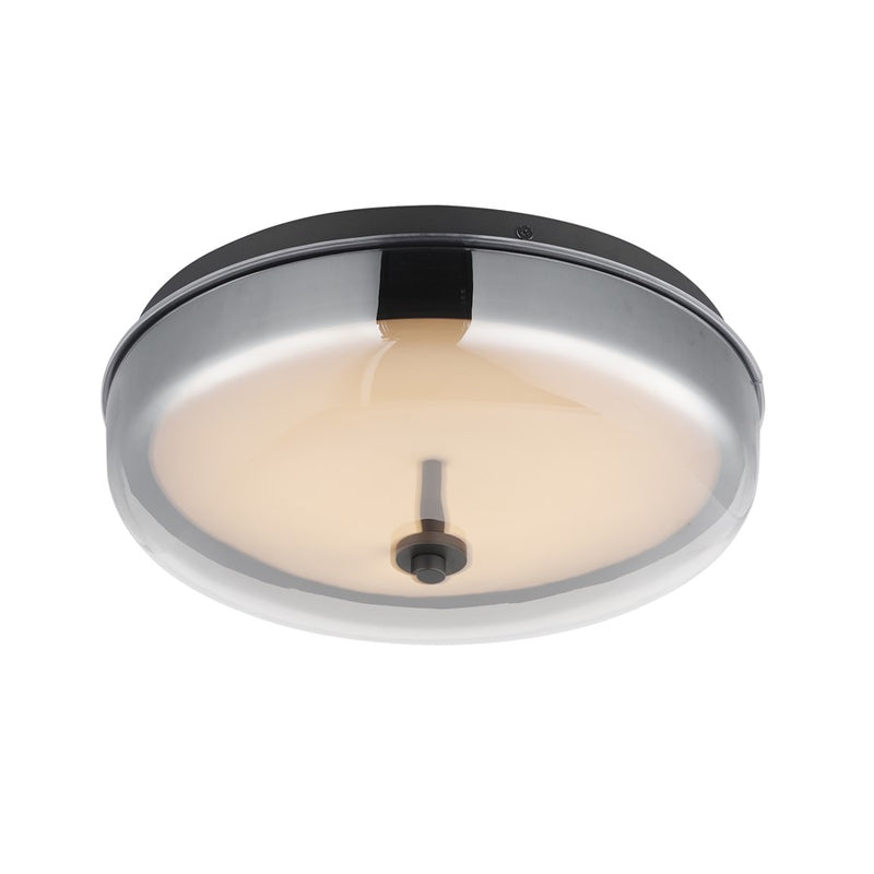 ET2 Lighting Voto LED Flush Mount, Gunmetal/Graduating Smoke