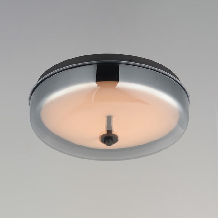 ET2 Lighting Voto LED Flush Mount, Gunmetal/Graduating Smoke