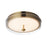 ET2 Lighting Voto 1 Light LED Flush Mount, Brass/Clear - E24660-18NAB