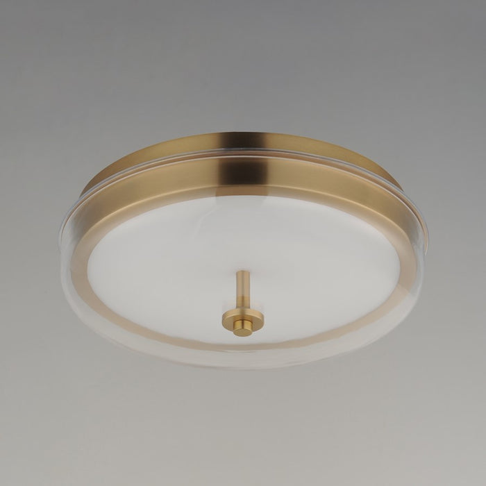 ET2 Lighting Voto 1 Light LED Flush Mount, Brass/Clear