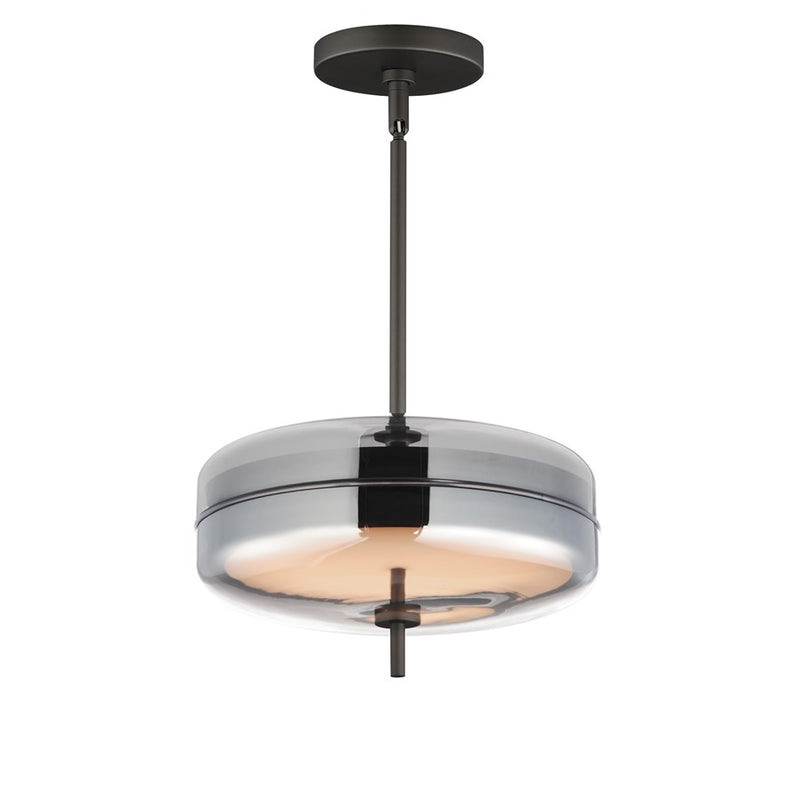 ET2 Lighting Voto 2-Light LED Pendant, Gunmetal/Smoke