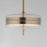 ET2 Lighting Voto 2-Light LED Pendant, Natural Aged Brass/Clear