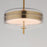 ET2 Lighting Voto 2-Light LED Pendant, Natural Aged Brass/Clear