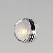 ET2 Lighting Pulse 1Lt 4.75" LED Pendant, Chrome/Clear Acrylic