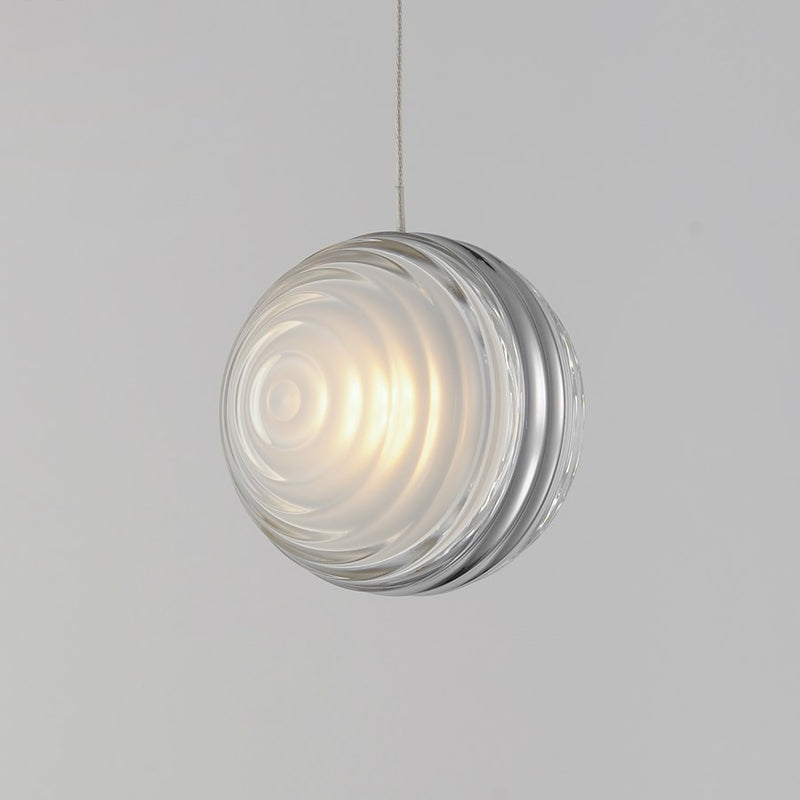 ET2 Lighting Pulse 1Lt 4.75" LED Pendant, Chrome/Clear Acrylic