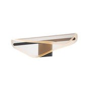 ET2 Lighting Manta 24" LED Bath Vanity, Black/Clear Ribbed - E24712-144BK