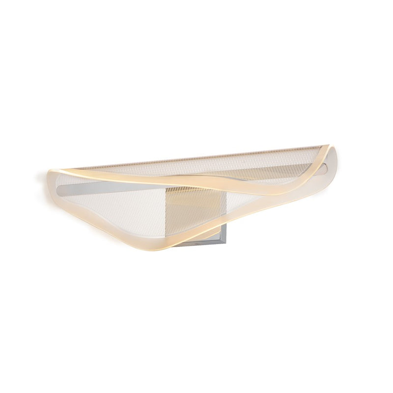 ET2 Lighting Manta 24" LED Bath Vanity, Chrome/Clear Ribbed