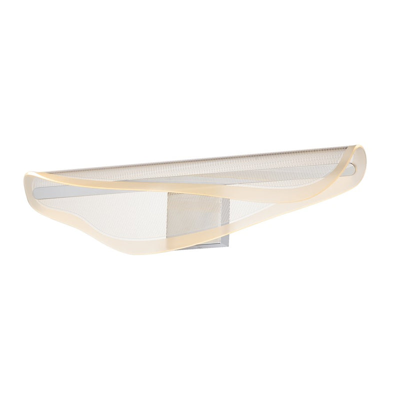 ET2 Lighting Manta 1Lt 30" LED Bath Vanity, Chrome/Clear Ribbed - E24713-144PC