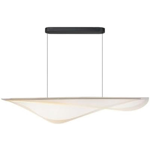 ET2 Lighting Manta 1Lt 47" LED Linear Pendant, Black/Clear Ribbed