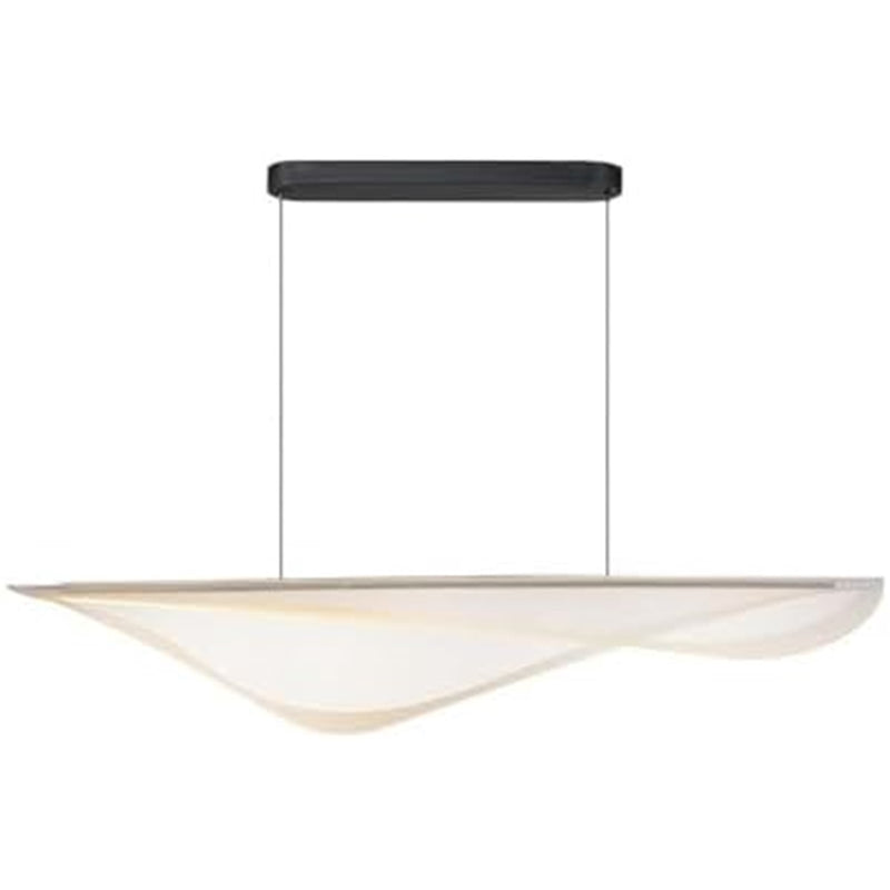 ET2 Lighting Manta 1Lt 47" LED Linear Pendant, Black/Clear Ribbed