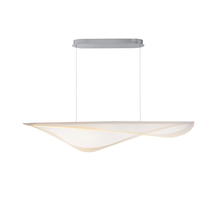 ET2 Lighting Manta 1Lt 47" LED Linear Pendant, Chrome/Ribbed - E24714-144PC