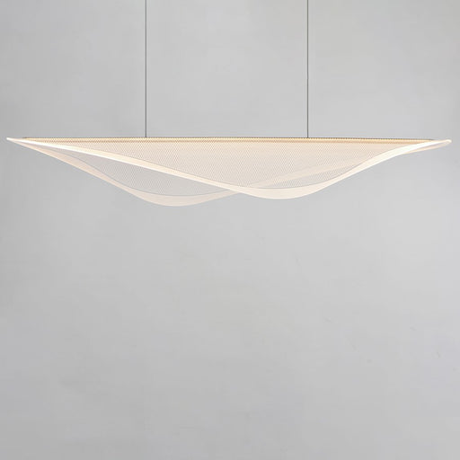 ET2 Lighting Manta 1Lt 59" LED Linear Pendant, Gold/Clear Ribbed