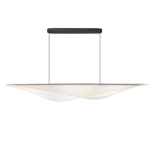 ET2 Lighting Manta 1Lt 70" LED Linear Pendant, Black/Clear Ribbed - E24718-144BK