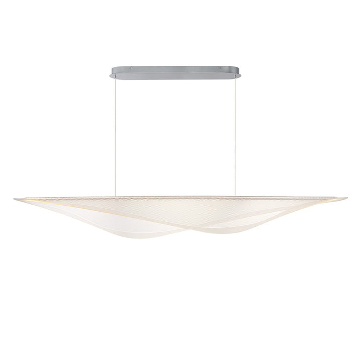 ET2 Lighting Manta 1Lt 70" LED Linear Pendant, Chrome/Ribbed - E24718-144PC