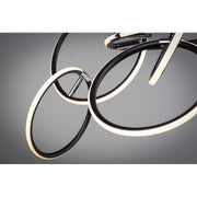 ET2 Lighting Ringer Flush Mount in Black and Polished Chrome