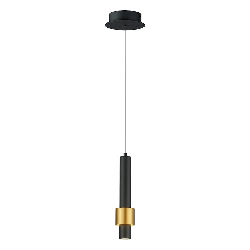 ET2 Lighting Reveal 1 Light LED Pendant, Black/Gold