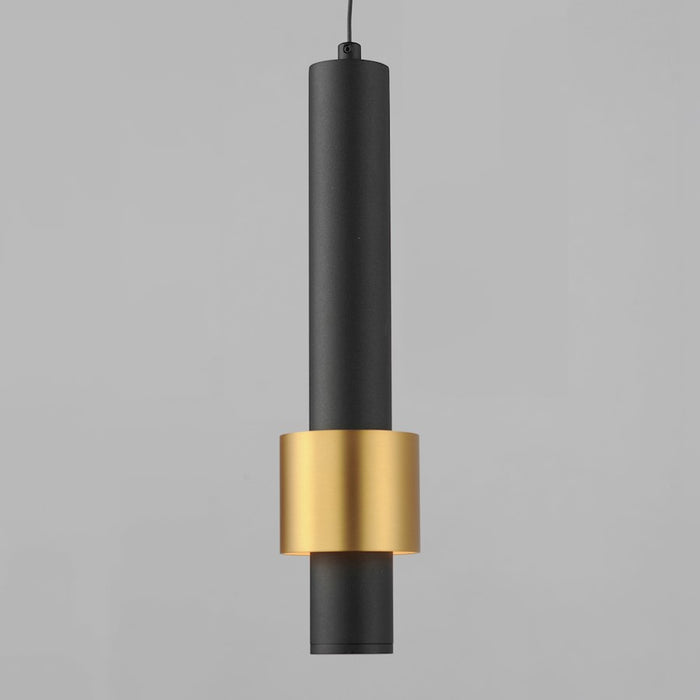 ET2 Lighting Reveal 1 Light LED Pendant, Black/Gold