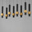 ET2 Lighting Reveal 8 Light LED Pendant, Black/Gold