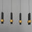 ET2 Lighting Reveal 8 Light LED Pendant, Black/Gold