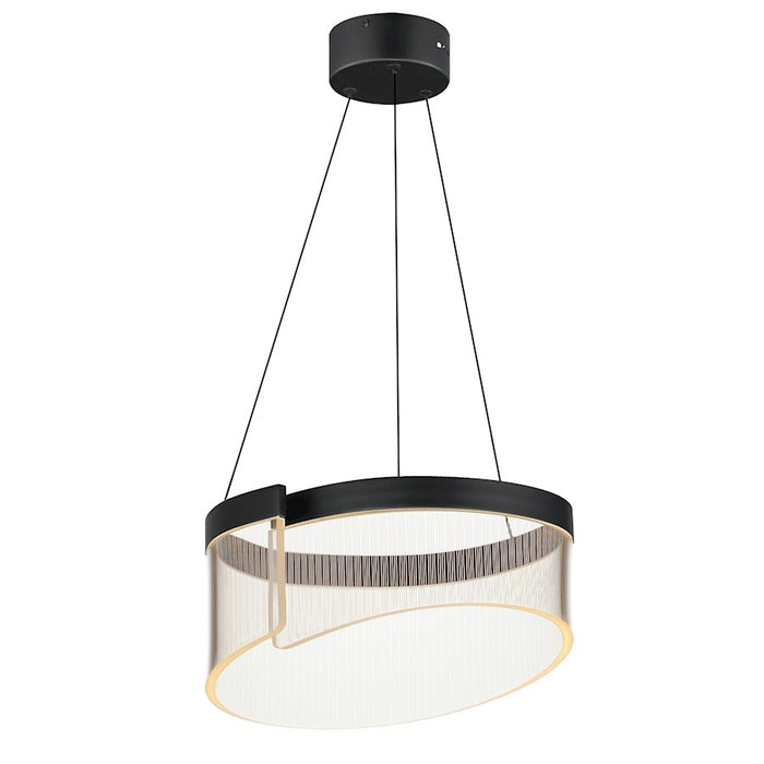ET2 Lighting Sonata 1 Light Pendant, Black/Acrylic