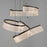 ET2 Lighting Sonata 3 Light LED Pendant, Black/Patterned Acrylic