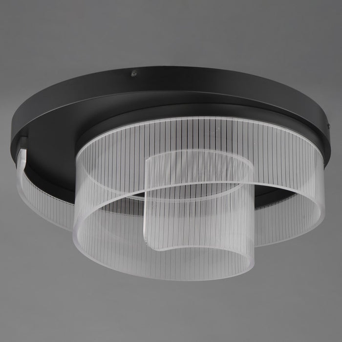 ET2 Lighting Sonata 1Lt 20" LED Flush, Black/Patterned Acrylic