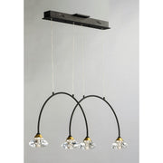 ET2 Lighting Hope-Linear 4 Light Pendant, Black/Metallic Gold