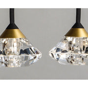 ET2 Lighting Hope-Linear 4 Light Pendant, Black/Metallic Gold