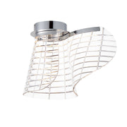ET2 Lighting Tartan 1 Light LED Flush Mount, Chrome/Heavy Faceted - E24810-82PC