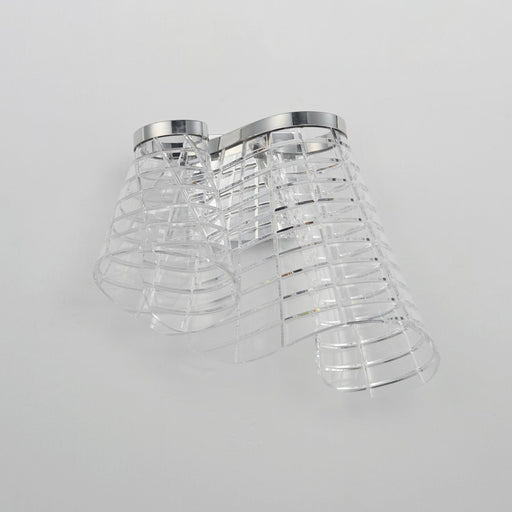 ET2 Lighting Tartan 1 Light LED Wall Sconce, Chrome/Heavy Faceted