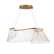 ET2 Tartan 1Lt Linear LED Pendant, Champagne/Heavy Faceted - E24814-82BCN