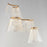 ET2 Lighting Tartan 3 Light LED Pendant, Champagne/Heavy Faceted
