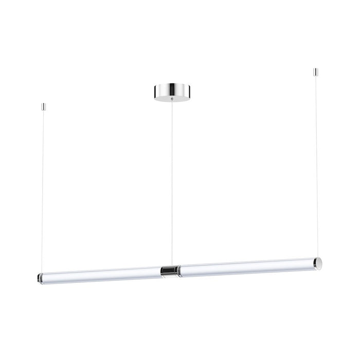 ET2 Lighting Vanish 2Lt 52" LED Pendant, Aluminum/Clear Acrylic - E24835-75AL