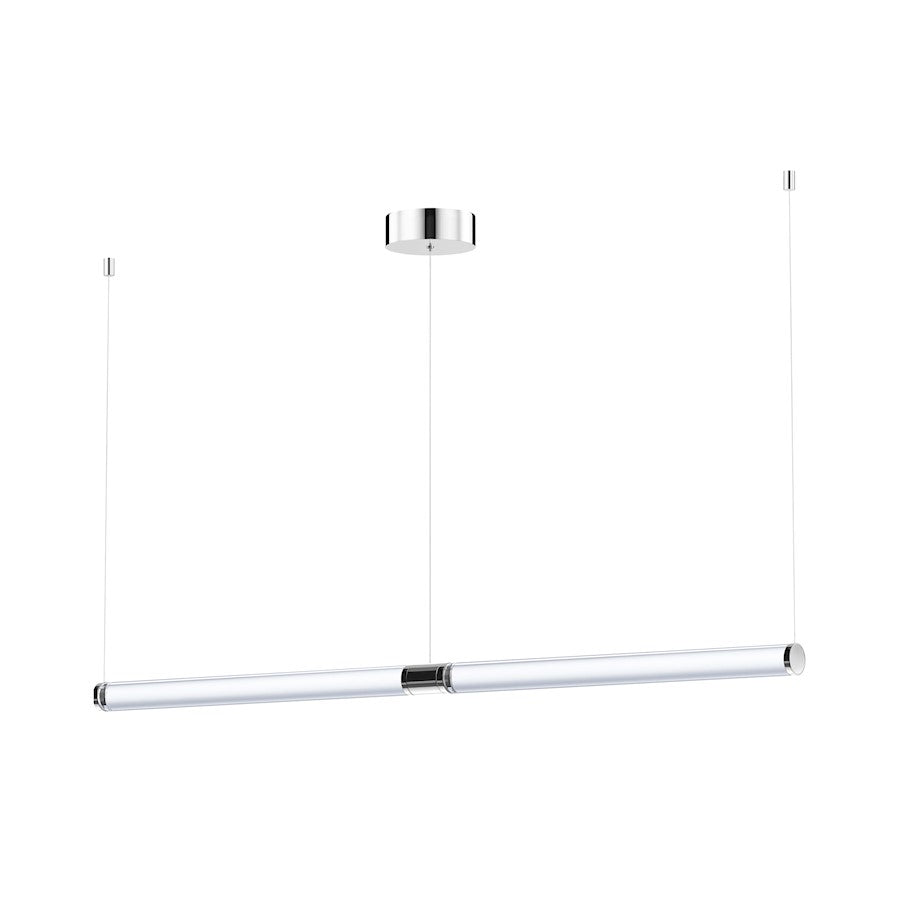 ET2 Lighting Vanish 2Lt 52" LED Pendant, Aluminum/Clear Acrylic - E24835-75AL