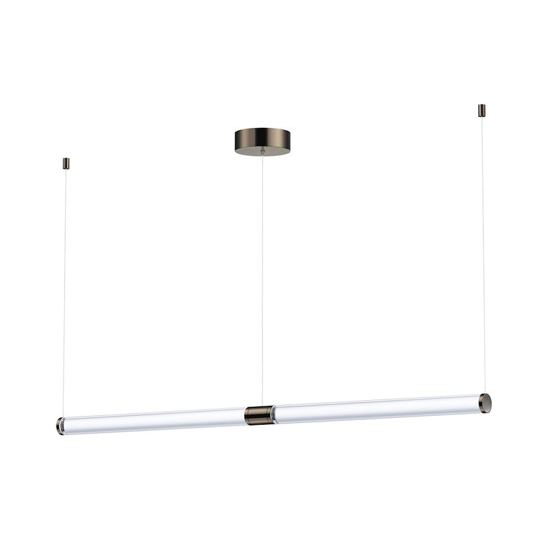 ET2 Lighting Vanish 2Lt 52" LED Pendant, Gunmetal/Clear Acrylic