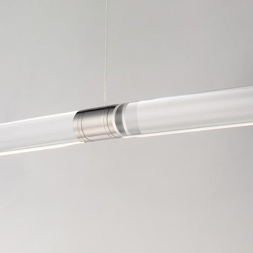 ET2 Lighting Vanish 2Lt 72" LED Pendant, Aluminum/Clear Acrylic