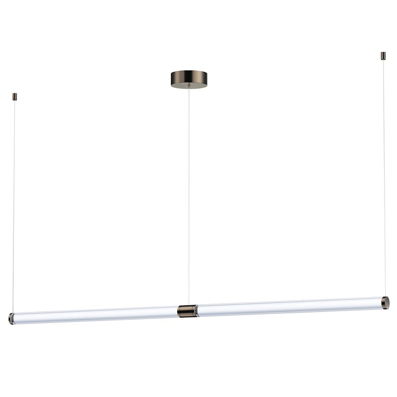 ET2 Lighting Vanish 2Lt 72" LED Pendant, Gunmetal/Clear Acrylic