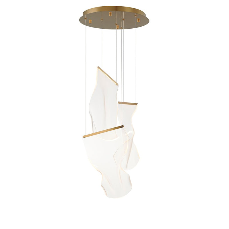ET2 Lighting Rinkle Pendant, French Gold