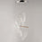 ET2 Lighting Rinkle 3-Light LED Pendant, Chrome/Patterned