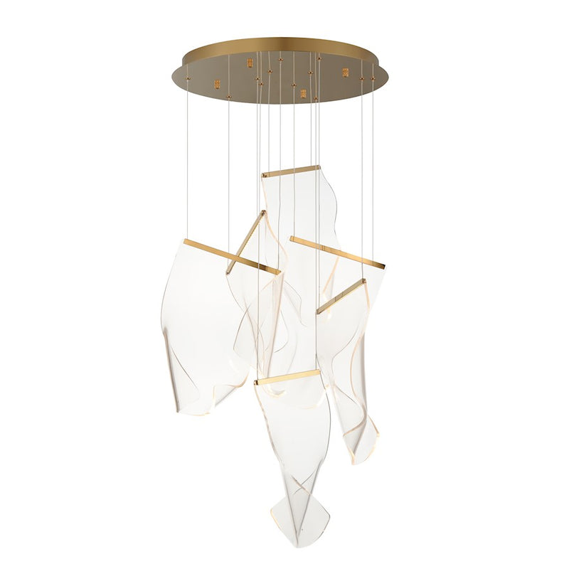 ET2 Lighting Rinkle Pendant, French Gold