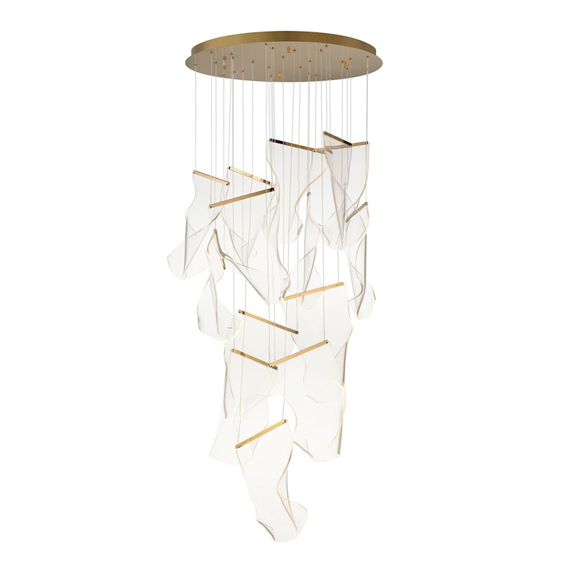 ET2 Lighting Rinkle Pendant, French Gold