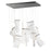 ET2 Lighting Rinkle 13 Light Pendant, Gunmetal/Acrylic