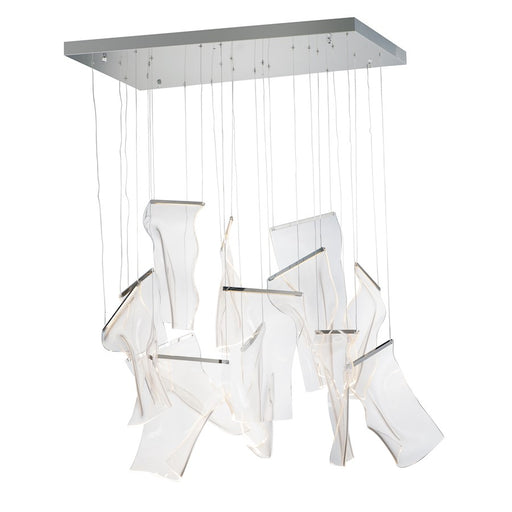 ET2 Lighting Rinkle LED 13-Light Pendant, Polished Chrome
