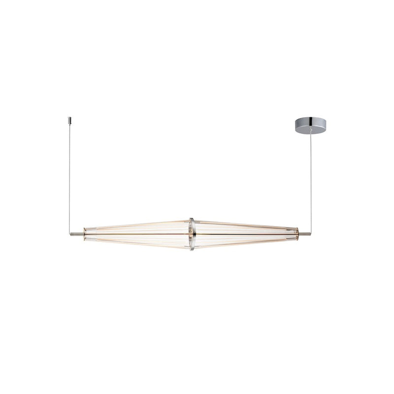 ET2 Lighting Quasar 3Lt 35.5" LED Pendant, Chrome/Acrylic