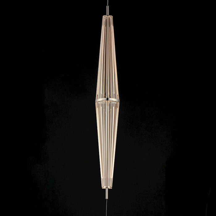 ET2 Lighting Quasar 3Lt 35.5" LED Pendant, Chrome/Acrylic