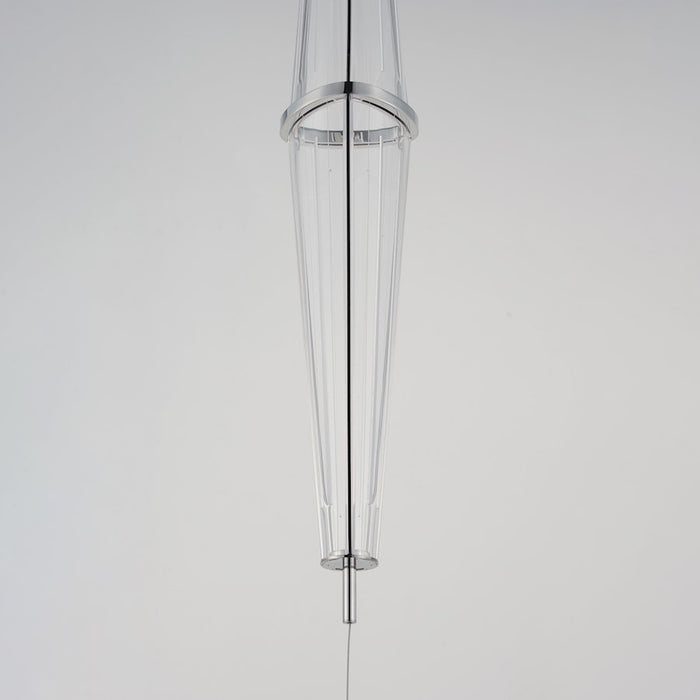 ET2 Lighting Quasar 3Lt 35.5" LED Pendant, Chrome/Acrylic